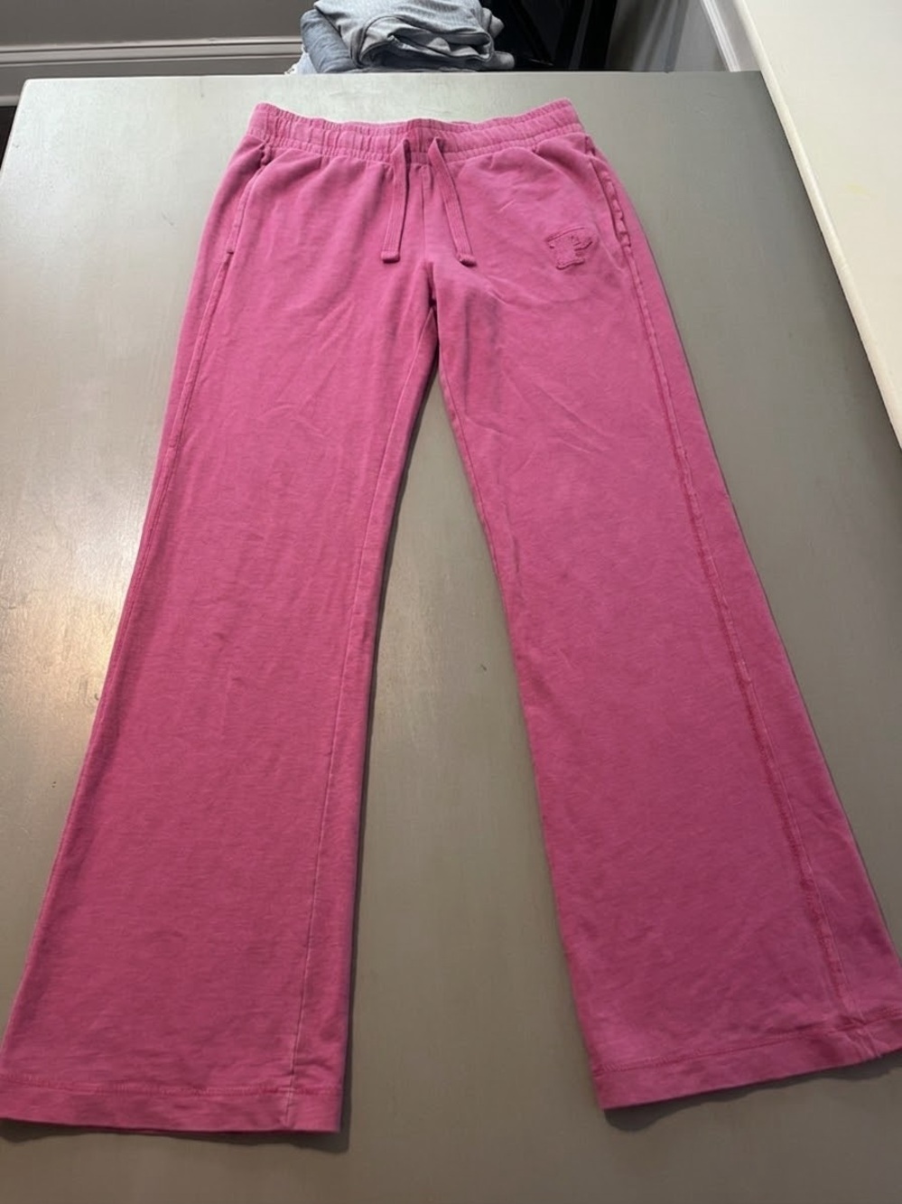 PINK Victoria’s Secret Pink Slub Cotton Drawstring Wide Leg Lounge Pants Medium
